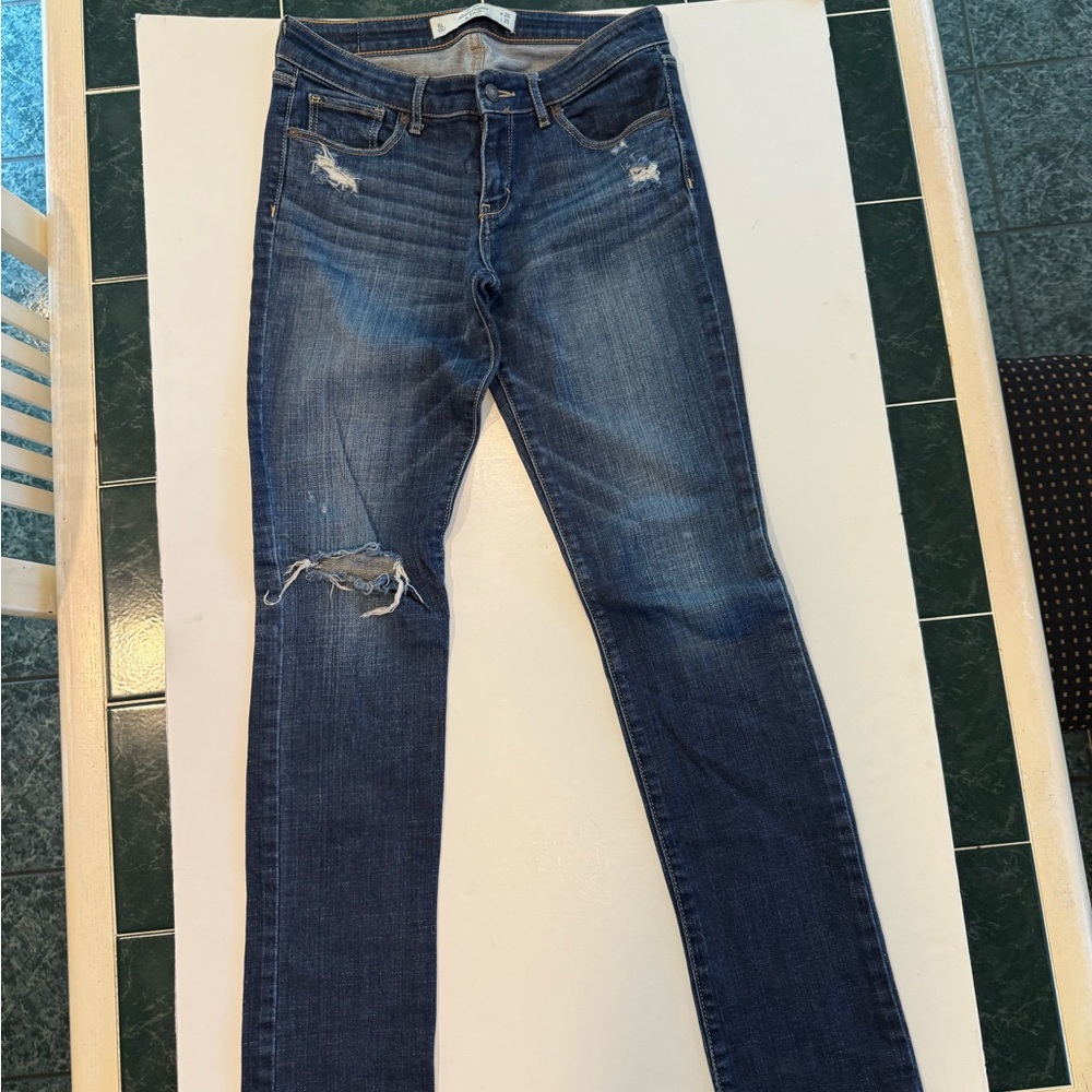 ABERCROMBIE & FITCH CLASSIC VINTAGE DISTRESSED JEANS SIZE 28/6L - Picture 9 of 12